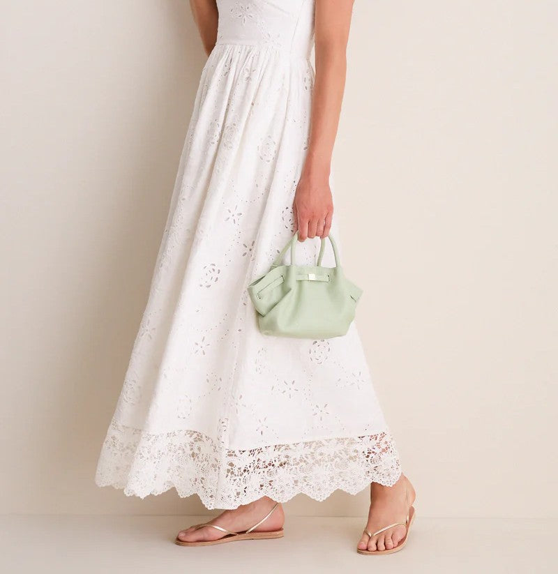 Gathered Flap Mini Satchel Crossbody Handbag