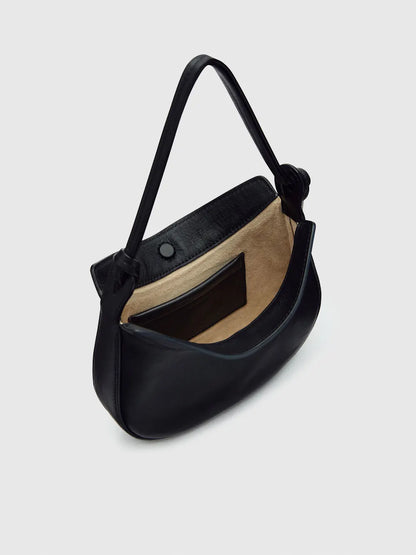 Knotted Strap Mini Saddle Shoulder Bag