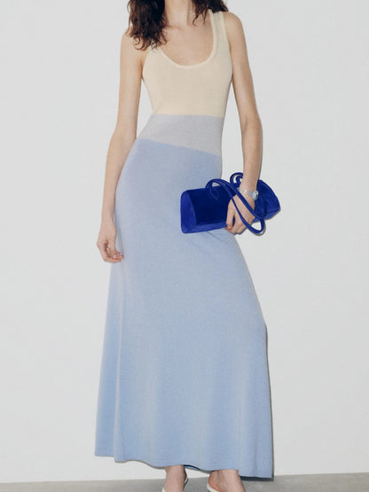 Bright Blue Velvet Rectangular East West Shoulder Bag