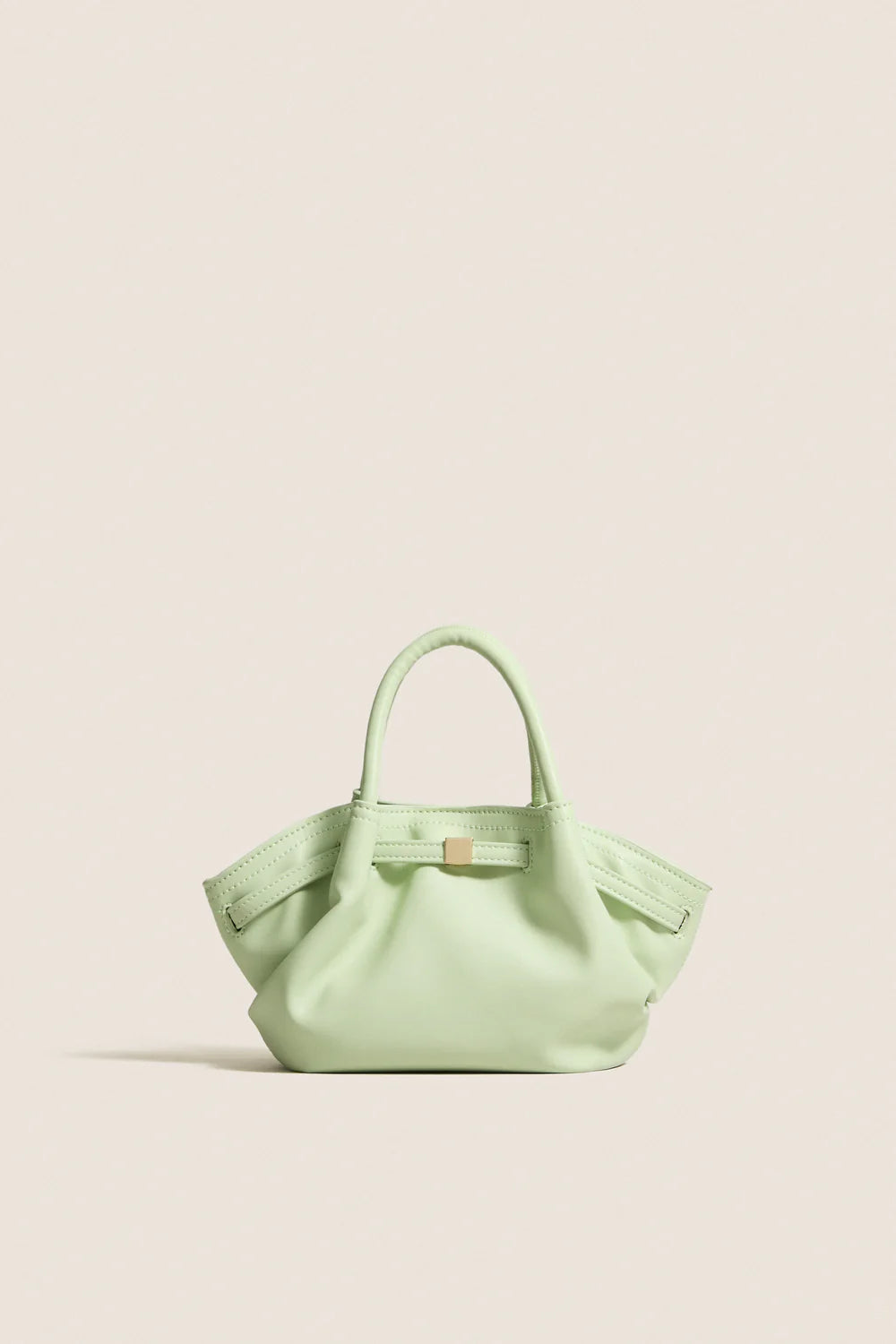 Gathered Flap Mini Satchel Crossbody Handbag