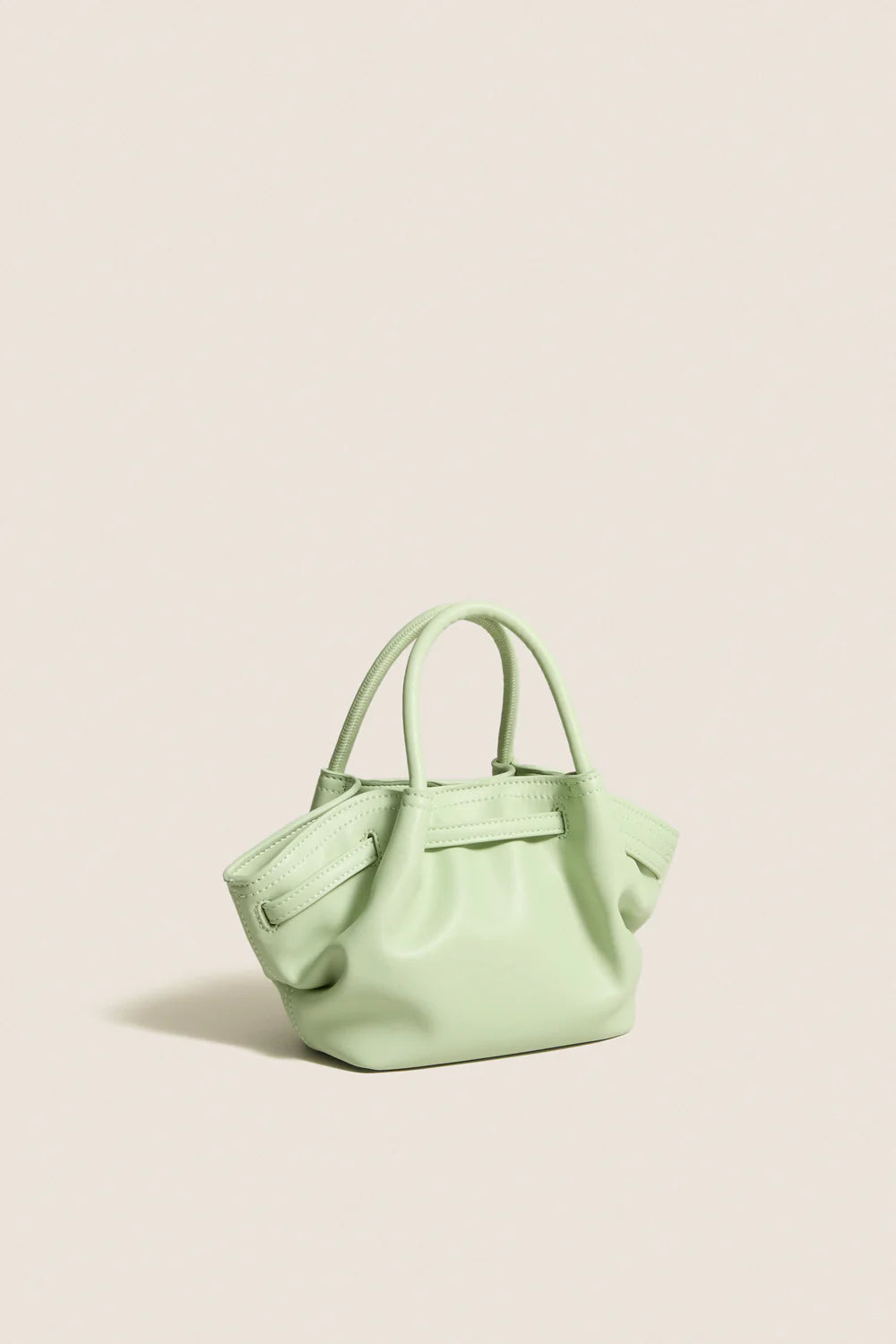 Gathered Flap Mini Satchel Crossbody Handbag
