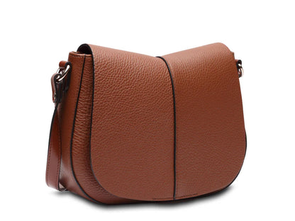 Two Tone Flap Saddle Crossbody Purse