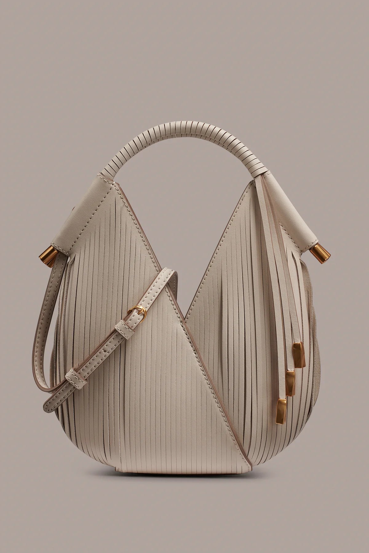 Laser Cut Fringe Dual Wear Micro Crossbody Handbag