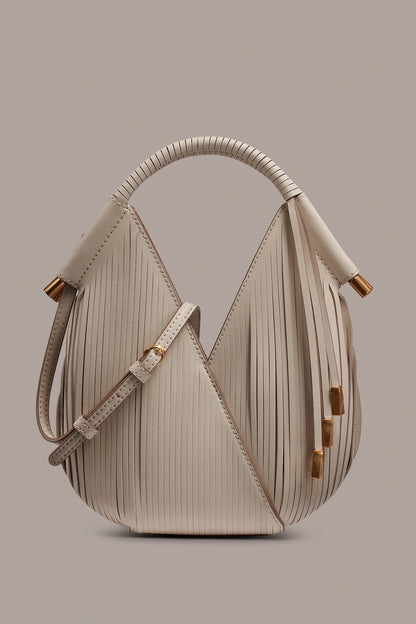 Laser Cut Fringe Dual Wear Micro Crossbody Handbag