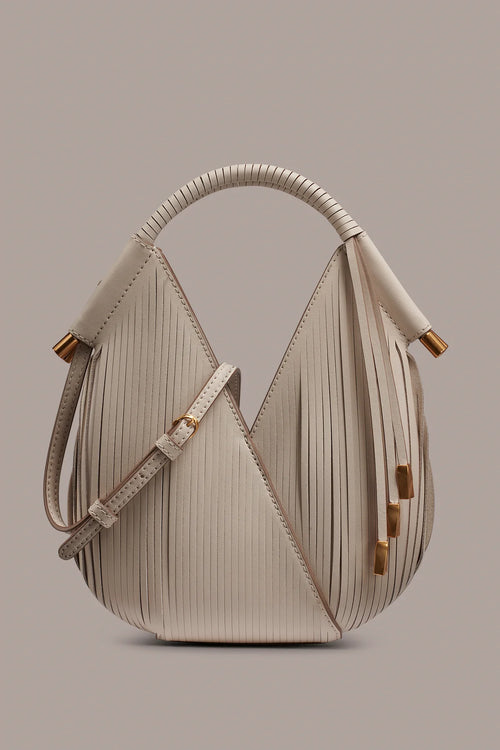 Laser Cut Fringe Dual Wear Micro Crossbody Handbag