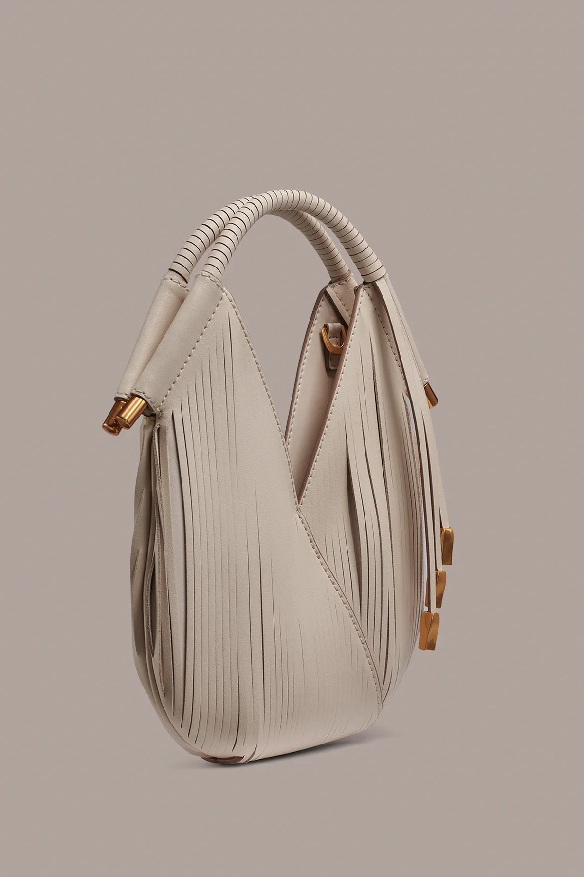 Laser Cut Fringe Dual Wear Micro Crossbody Handbag