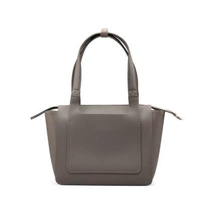 Multi-Pocket Vegan Leather Work Travel Tote Bag With Laptop Sleeve