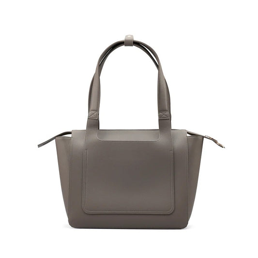 Multi-Pocket Vegan Leather Work Travel Tote Bag With Laptop Sleeve