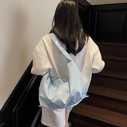 Soft Curved Oversized Adjustable Crossbody Hobo Bag