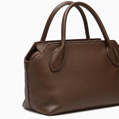 Minimalist Vegan Leather Trapezoid Handheld Tote Bag