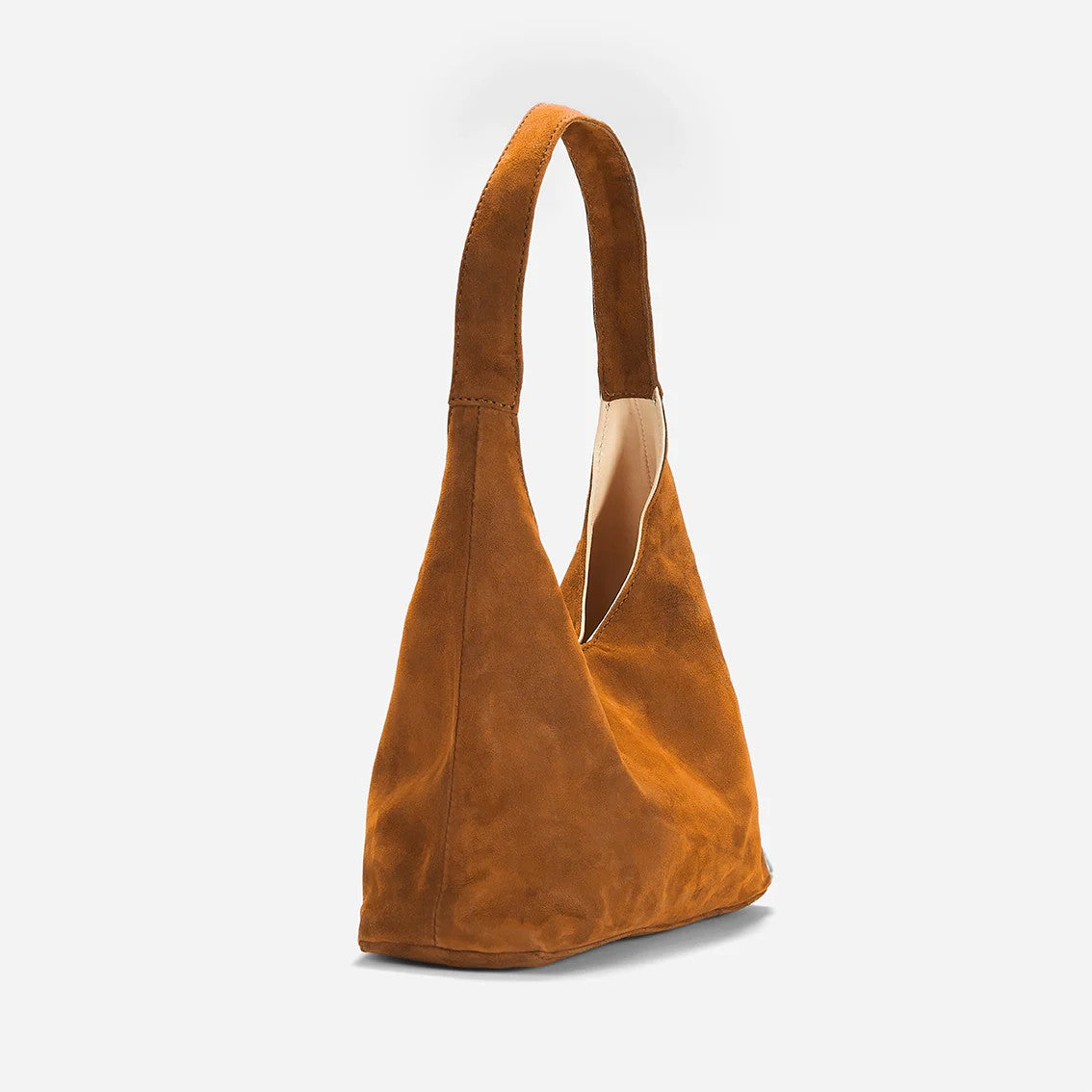 Warm Tone Soft Velvet Mini Slouchy Shoulder Bag