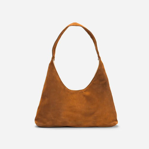 Warm Tone Soft Velvet Mini Slouchy Shoulder Bag