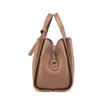 Dual Carry Structured Bucket Handbag