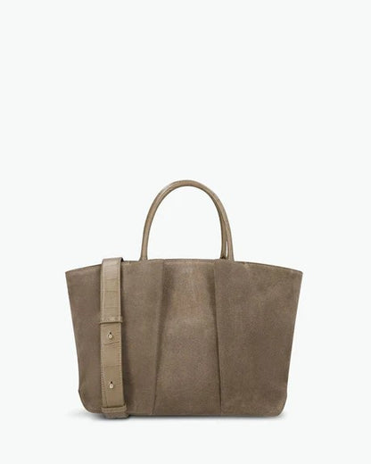 Multi Compartment Soft Velvet Work Tote Bag With Detachable Strap