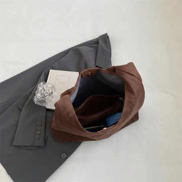 Soft Velvet Slouchy Daily Hobo Shoulder Bag