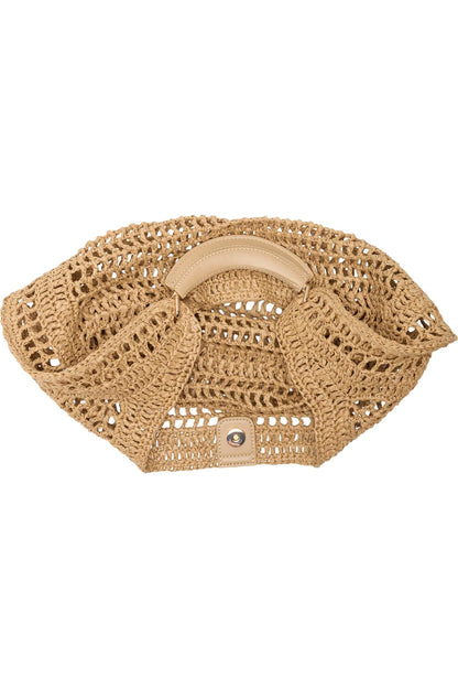 Banana Shape Hollow Woven Summer Straw Hobo Beach Bag